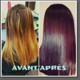 Couleur sans ammoniaque. Avant-Aprs